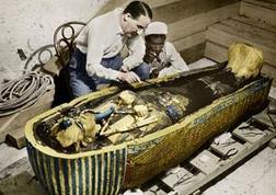 埃及少年法老图坦卡蒙墓室彩照首次曝光