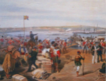 克里米亚战争中的联军登陆战：双方海军激烈交战
