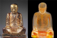 中国千年佛像内惊现打坐和尚真身 内脏已被掏空！