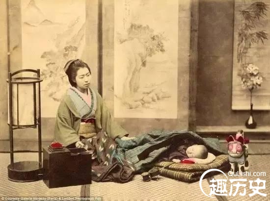 一幅幅彩色的老照片带您“穿越”到150年前的日本