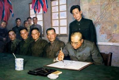 朝鲜停战协定签字轶事:美军忌讳“投降”打黄旗