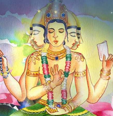 梵天：印度婆罗门教的创造之神，梵文字母的创制者