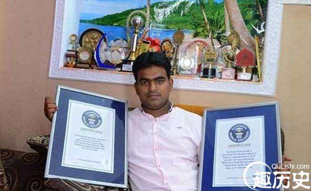 印度打字神人用脸滚键盘打出世界纪录