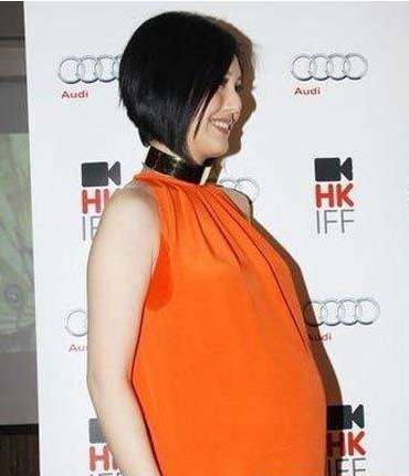 杨千嬅怀孕的照片