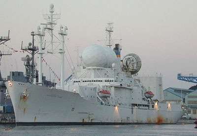 世界上最先进的雷达侦察船是美国的“观察岛”号