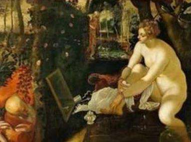 丁托列托经典画作《入浴的苏珊娜》——人体油画艺术作品赏析