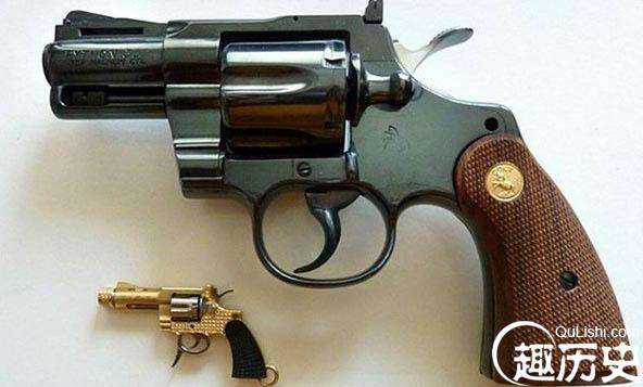 世界上最小的左轮手枪究竟可以到多小？比一根火柴还短！