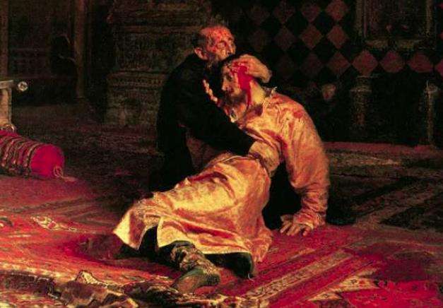 19世纪名画——《伊凡雷帝杀子》，预示着伊凡统治将临灭亡