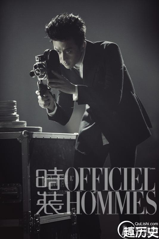 邓超登《时装office》杂志拍黑白写真大片