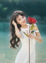 徐申东夏季唯美写真 白色长裙优雅迷人