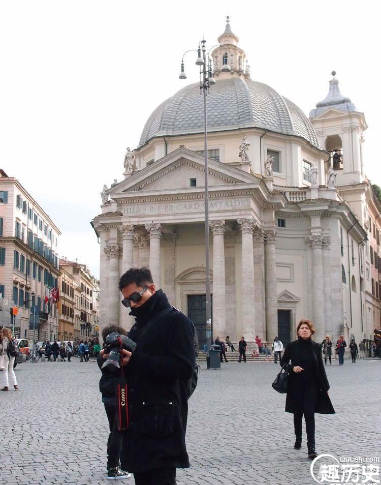 古天乐罗马街头随拍 出动私家昂贵相机玩摄影