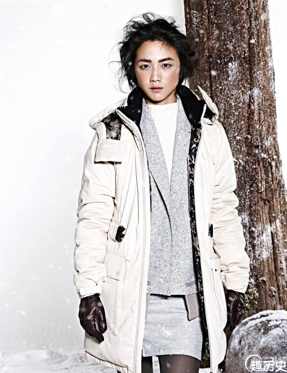 汤唯携手张东健拍冬季户外品牌写真 尽显巨星范