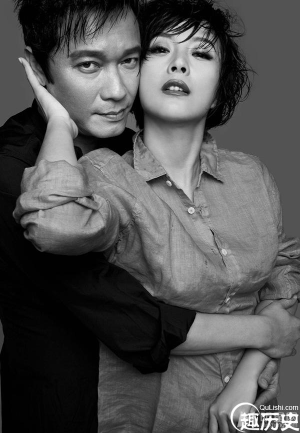 罗嘉良与妻子苏岩黑白写真 上演湿身甜蜜诱惑