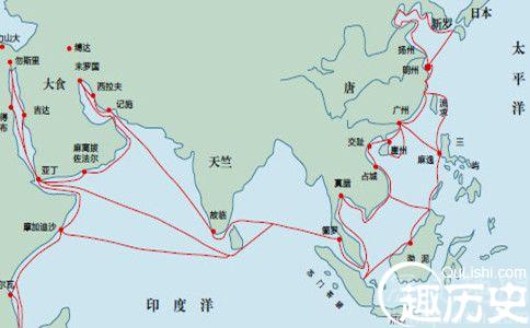 海上丝绸之路线路图