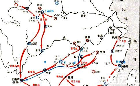 三藩之乱的过程地图描述 