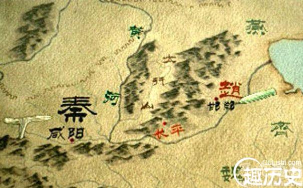 秦、赵两国以及长平的位置地图