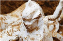 宁夏古墓中挖出狮身人面像 已经有千年历史