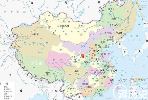 从地图看各朝代领土丢失情况，其中有个沦陷超过三分之二