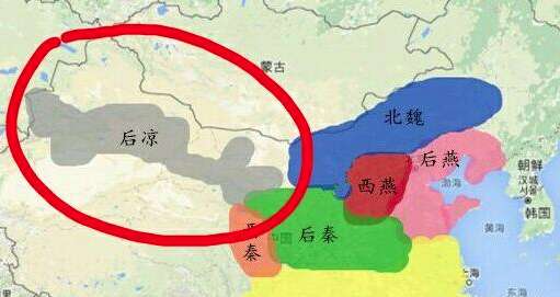 皇帝命吕光远征，班师途中得知皇帝被杀，他自建一国