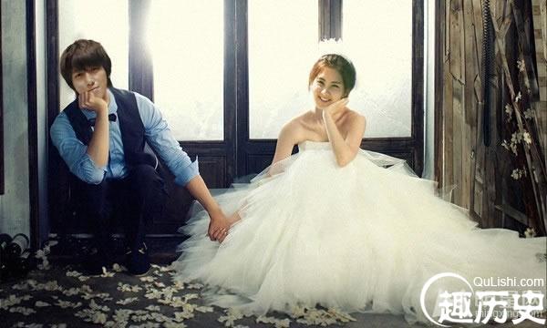 红薯夫妇婚纱照 郑容和徐贤浪漫婚纱写真 