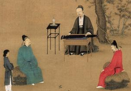 宋徽宗赵佶的《听琴图》上的三个人都是谁？