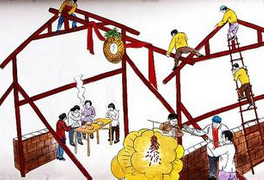 什么是“上梁”？上梁为什么要挂红绸布？