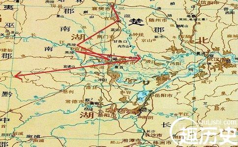 白起拔郢线路图