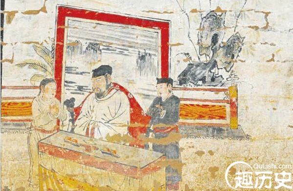 山西发掘罕见金元时期壁画墓 绘男女宴享图