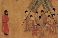 阎立本为李世民见和亲使者禄东赞所画的是什么