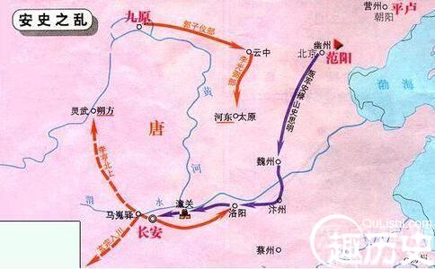 安史之乱简图